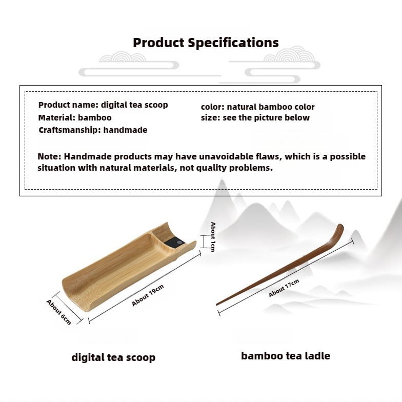 Bambus digitales Teemaß/Teewaage Set