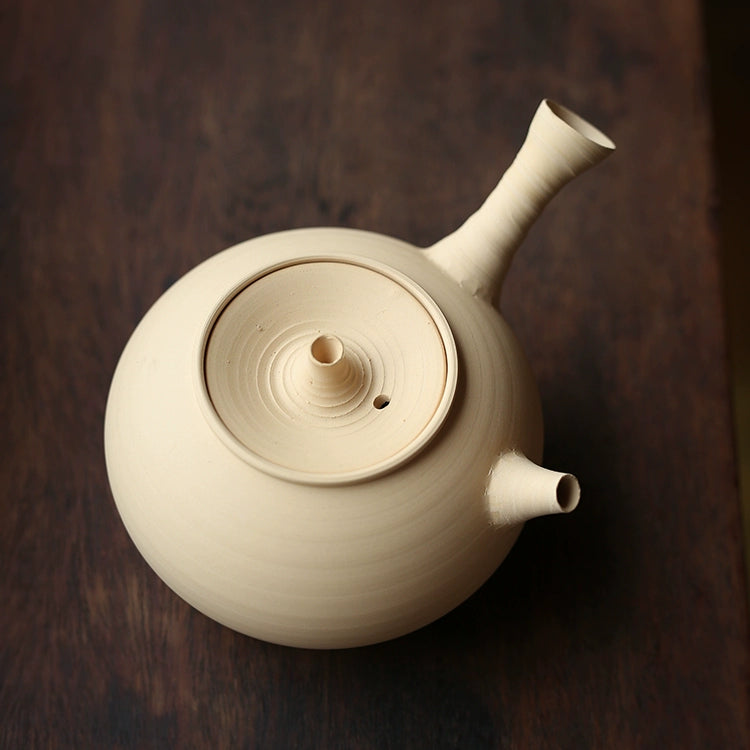 Chaozhou Gongfu-Tee Weißerton-Seitengriff-Kanne