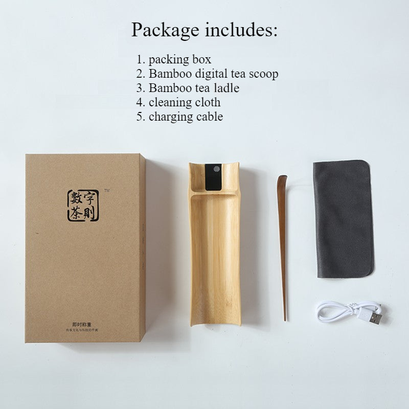 Bambus digitales Teemaß/Teewaage Set