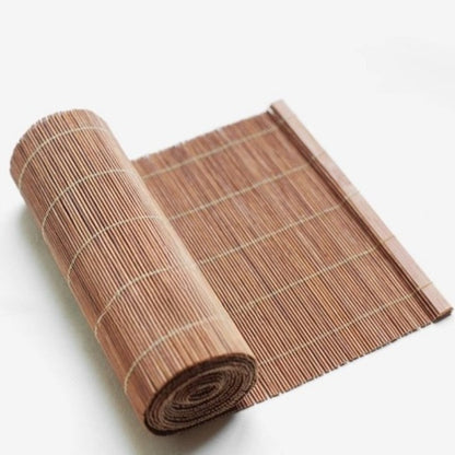 Bambus-Chaxi Teetischläufer – Handgefertigt, Karbonisiert & Lackiert, 15x160 cm