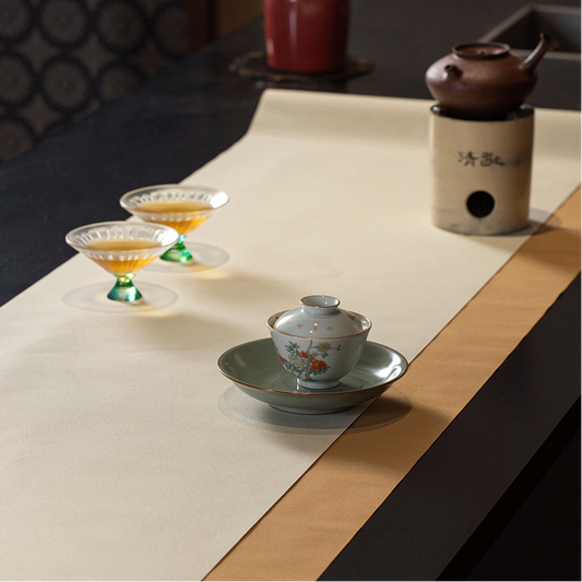 Wasserfeste Chaxi Teematte – Elegante Morandi-Farben, 200x40 cm für Gongfu-Tee