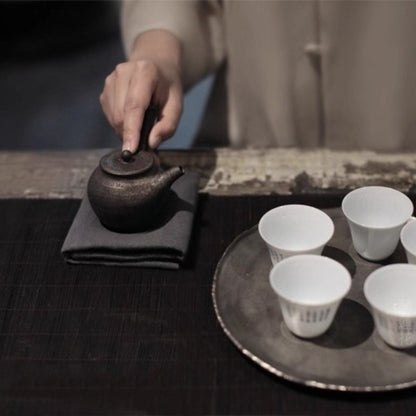 Bambus-Chaxi Teetischläufer – Handgefertigt, Karbonisiert & Lackiert, 15x160 cm