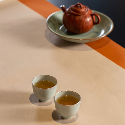 Wasserfeste Chaxi Teematte – Elegante Morandi-Farben, 200x40 cm für Gongfu-Tee