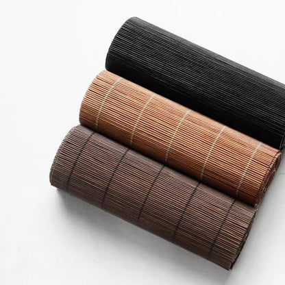 Bambus-Chaxi Teetischläufer – Handgefertigt, Karbonisiert & Lackiert, 15x160 cm