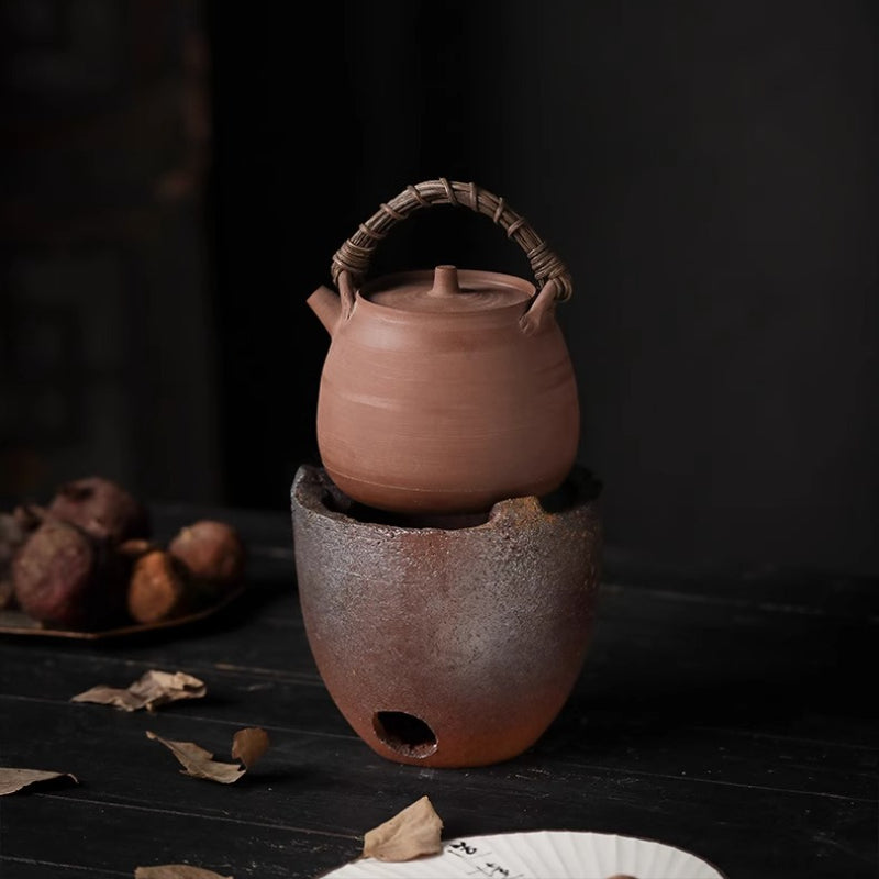 Holzbrenn-Furo Teekocher – Kombi-Kohleofen & Alkoholbrenner für Teezeremonien