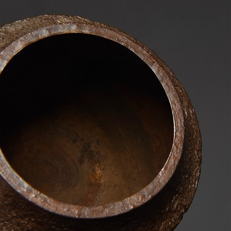 Wabi-Sabi Kupfer-Kensui – Retro-Teewasserbehälter für Gongfu-Tee, 260 ml