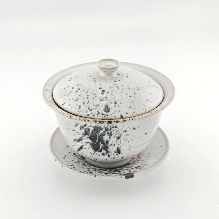 MichikoShida Gaiwan M 150ml W black splash