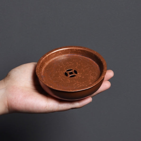 Edle kleine Kensui aus rotem Kupfer – Mit Deckel im Kupfermünzen-Design 160ml