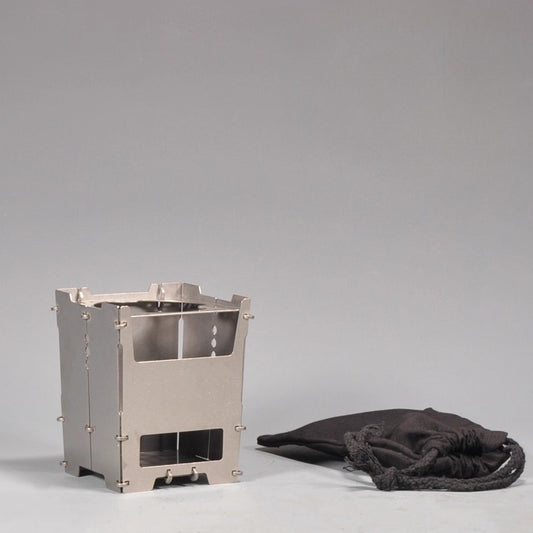 Faltbarer Mini Oven & Outdoor-Kocher aus Blech | Grill für Holz, Holzkohle & Alkohol 8,5 x 9,5 x 11,5 cm