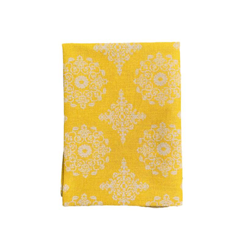 Multifunctional tea towel (19 × 23 cm) with circular floral pattern