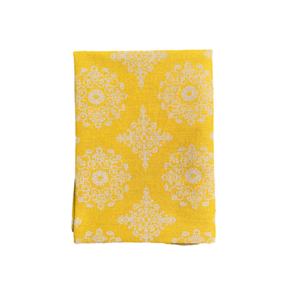 Multifunctional tea towel (19 × 23 cm) with circular floral pattern