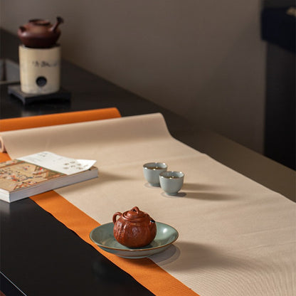 Wasserfeste Chaxi Teematte – Elegante Morandi-Farben, 200x40 cm für Gongfu-Tee