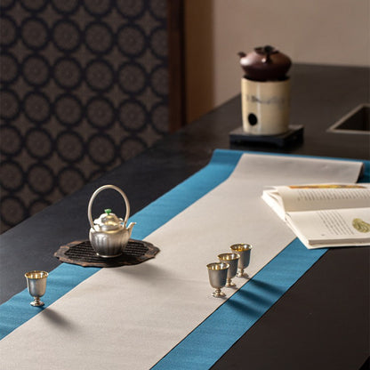 Wasserfeste Chaxi Teematte – Elegante Morandi-Farben, 200x40 cm für Gongfu-Tee