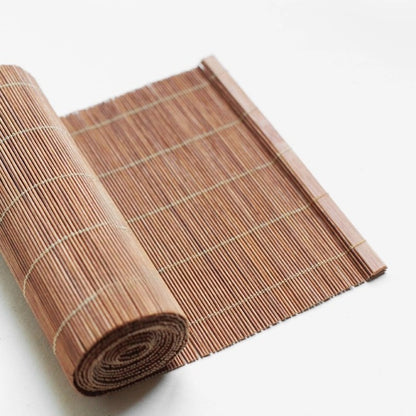 Bambus-Chaxi Teetischläufer – Handgefertigt, Karbonisiert & Lackiert, 15x160 cm