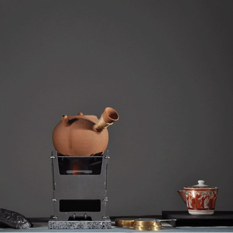 Faltbarer Mini Oven & Outdoor-Kocher aus Blech | Grill für Holz, Holzkohle & Alkohol 8,5 x 9,5 x 11,5 cm