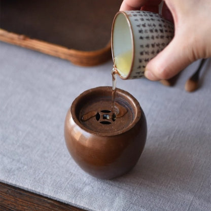 Kupfer-Kensui klein – Handgefertigt, Deckel Kupfermünzen-Design, 240 ml