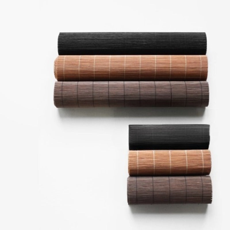 Bambus-Chaxi Teetischläufer – Handgefertigt, Karbonisiert & Lackiert, 15x160 cm