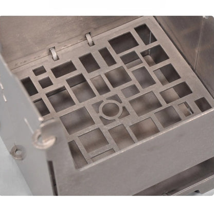 Faltbarer Mini Oven & Outdoor-Kocher aus Blech | Grill für Holz, Holzkohle & Alkohol 8,5 x 9,5 x 11,5 cm