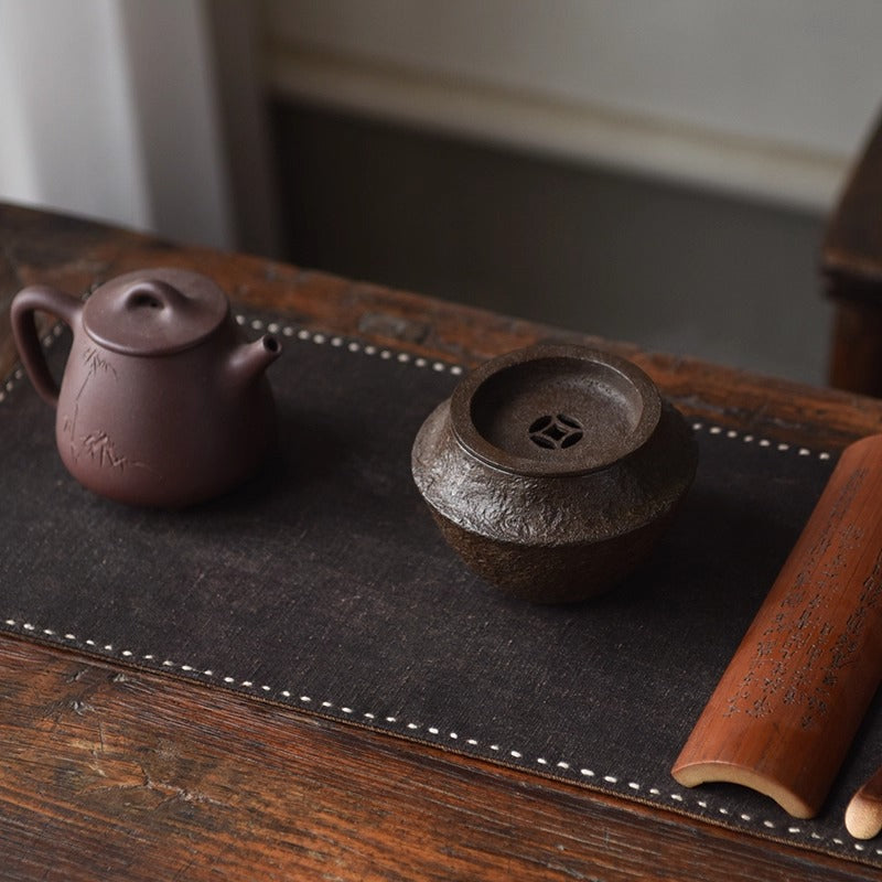 Wabi-Sabi Kupfer-Kensui – Retro-Teewasserbehälter für Gongfu-Tee, 260 ml