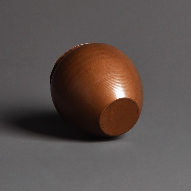 Kupfer-Kensui klein – Handgefertigt, Deckel Kupfermünzen-Design, 240 ml