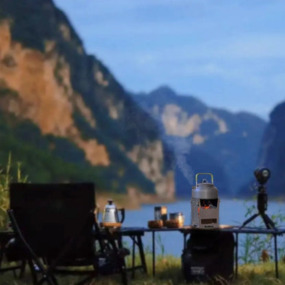 Faltbarer Mini Oven & Outdoor-Kocher aus Blech | Grill für Holz, Holzkohle & Alkohol 8,5 x 9,5 x 11,5 cm