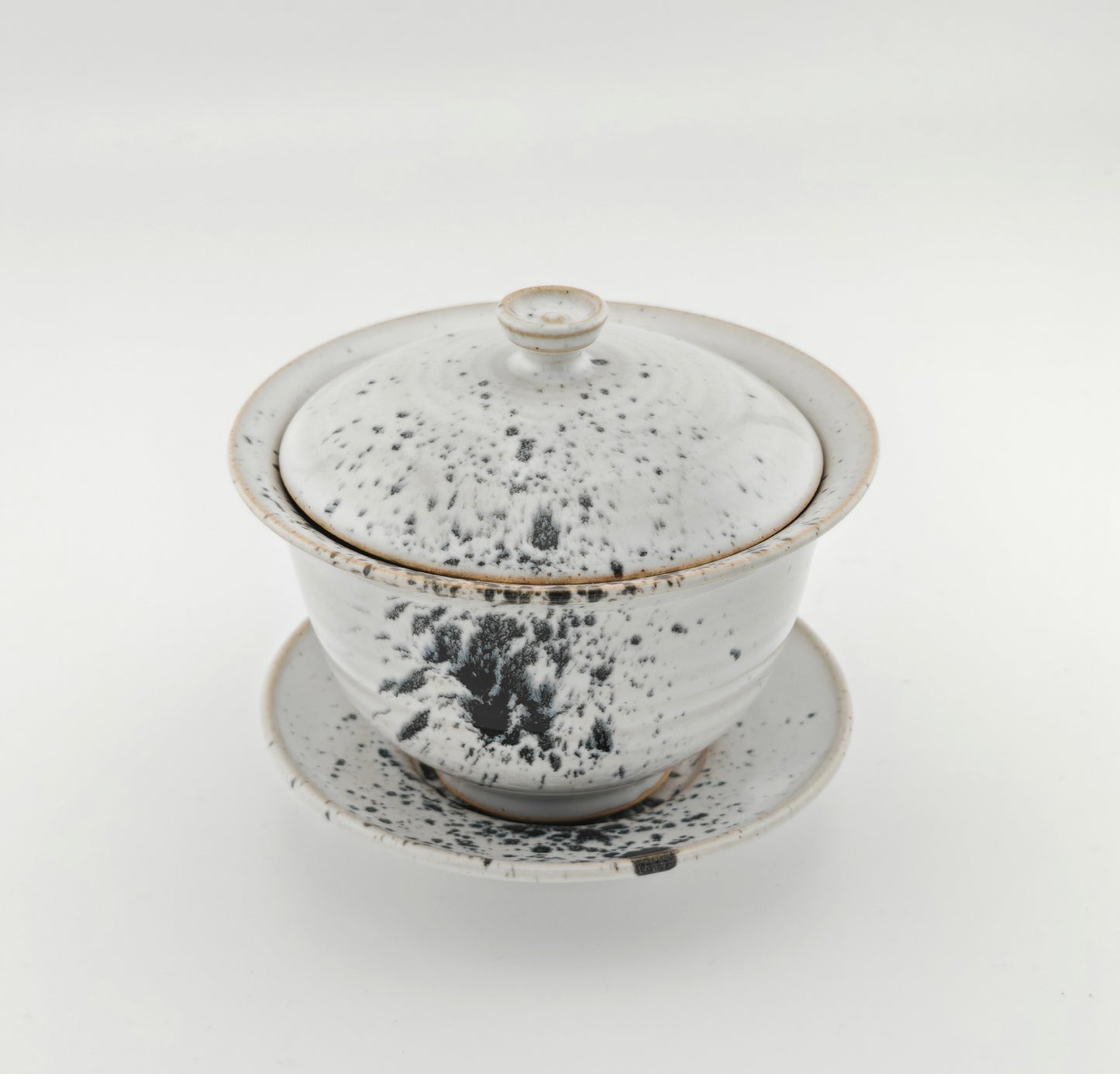 MichikoShida Gaiwan M 150ml W black splash