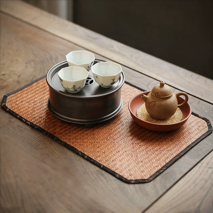 Klassisches Zinn-Teeboot – Handgefertigt, Antikstil, doppellagig, 16,5×8 cm