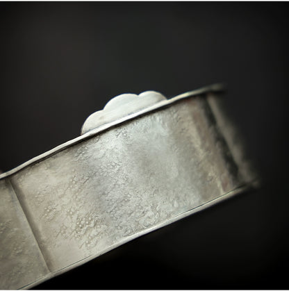 Begonienform Zinn-Teeboot – Handgefertigt, doppellagig, 19x12,5 x4 cm