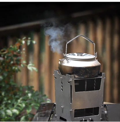 Faltbarer Mini Oven & Outdoor-Kocher aus Blech | Grill für Holz, Holzkohle & Alkohol 8,5 x 9,5 x 11,5 cm