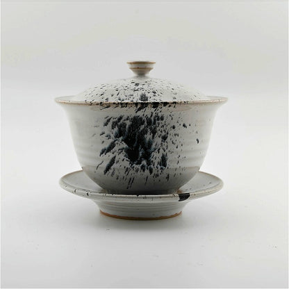 MichikoShida Gaiwan M 150ml W black splash