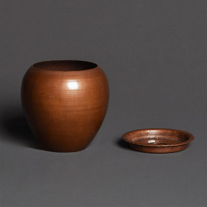 Kupfer-Kensui klein – Handgefertigt, Deckel Kupfermünzen-Design, 240 ml