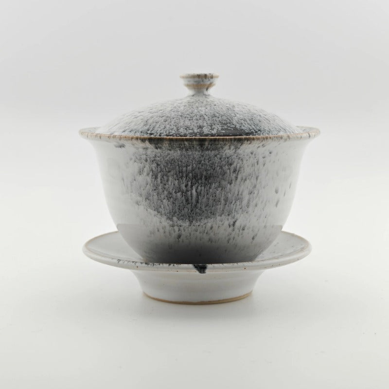 MichikoShida Gaiwan M 150ml W black splash