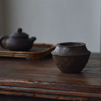 Wabi-Sabi Kupfer-Kensui – Retro-Teewasserbehälter für Gongfu-Tee, 260 ml