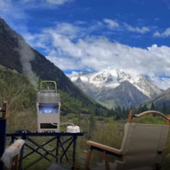 Faltbarer Mini Oven & Outdoor-Kocher aus Blech | Grill für Holz, Holzkohle & Alkohol 8,5 x 9,5 x 11,5 cm