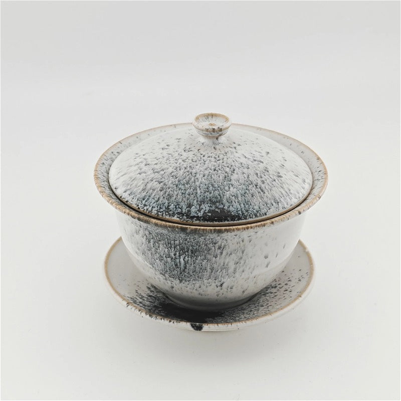 MichikoShida Gaiwan M 150ml W black splash